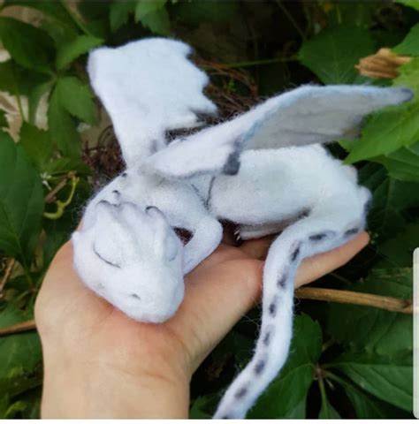 Sleeping Dragon Toy White Realistic Dragon Toy Cute Plush | Etsy