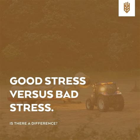 GOOD STRESS VERSUS BAD STRESS. IS THERE A DIFFERENCE? — Agknow