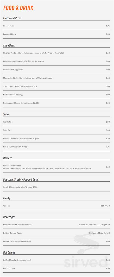 Horizon Cinemas Fallston menu in Fallston, Maryland, USA