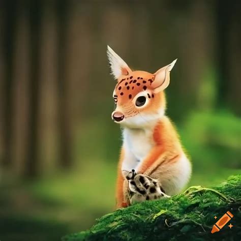 Cute animal in a forest