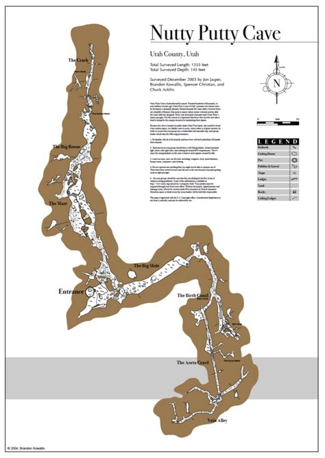 Nutty Putty Cave Map - Brandon Kowallis