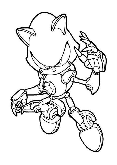 Metal Sonic Hedgehog Robotic Doppelganger Printable Coloring Sheets for Kids - Print Color Craft