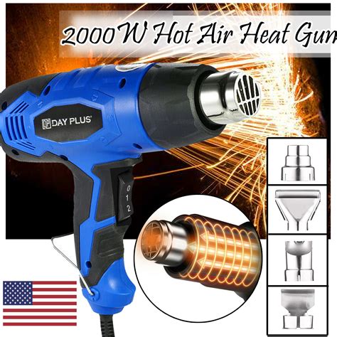 Heat Gun Hot Air Tool Dual Temperature Power Tool 2000W Heater Paint ...