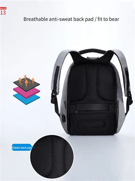 Anti-theft 17.3 inch Laptop Backpack With External USB Charge - Black,