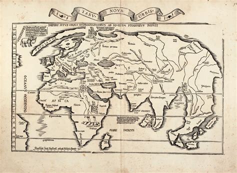 World map made by Laurent Fries, woodcut 1522. All World Map, Ancient World Maps, World View ...