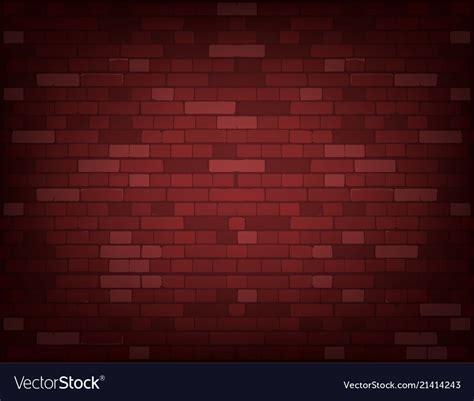 Dark red brick wall realistic background Vector Image