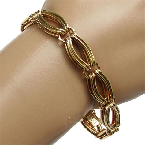 Fine 14K Italian Yellow Gold Bracelet Made by Uno A Erre in Arezzo from 4sot on Ruby Lane