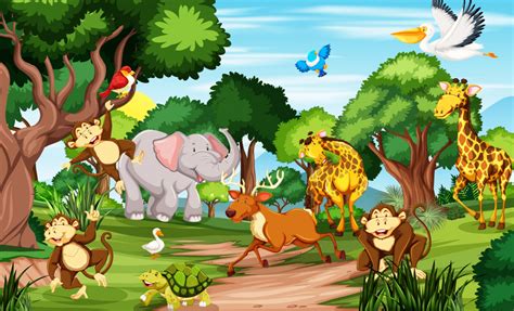 Wild Animals in the Jungle jigsaw puzzle in Animals puzzles on TheJigsawPuzzles.com (#7386684)