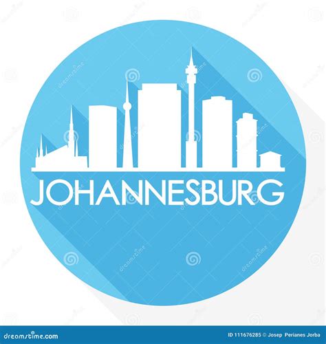 Johannesburg South Africa Round Icon Vector Art Flat Shadow Design ...