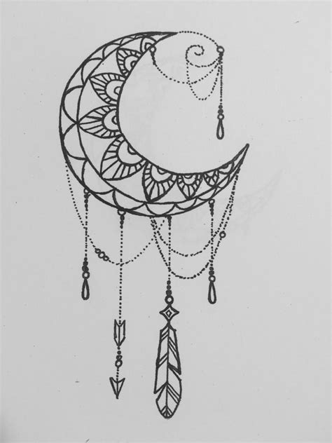 Moon Mandala Tattoo Template