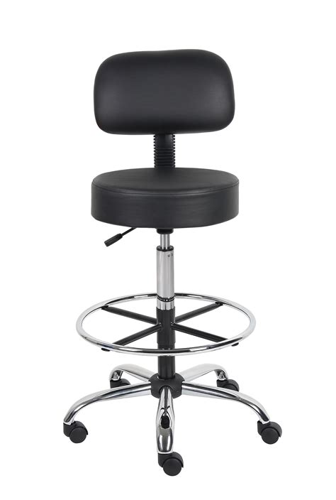 Boss Be Well Medical Spa Professional Adjustable Drafting Stool with ...