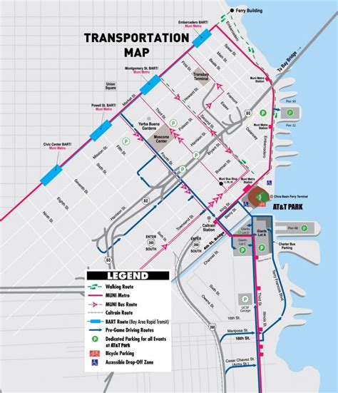 AT&T Park Parking Map - Stadium Parking Guides