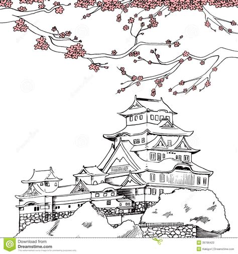 Spring Himeji Castle | Japanese drawings, Himeji castle, Blossoms art