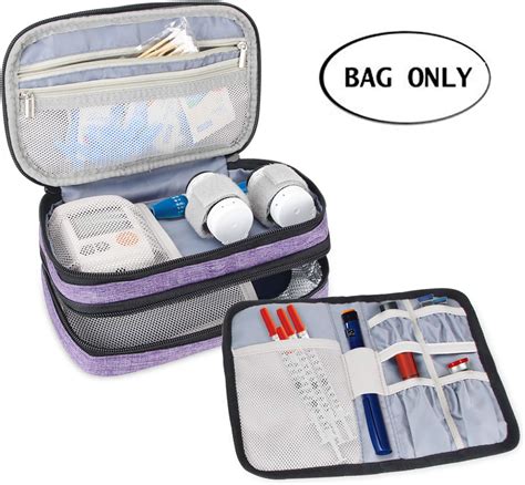 Luxja Insulin Bag, Diabetic Travel Bag, Double Layer Diabetic Supply Case for Insulin Pens ...