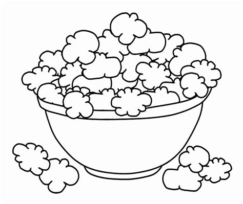 Popcorn Coloring Pages