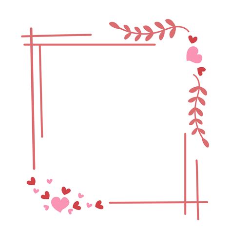 Doodle love frame design 18795134 PNG