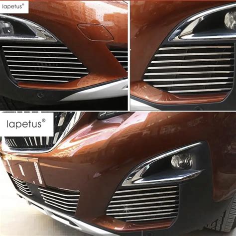 Lapetus Accessories For Peugeot 3008 3008GT 2017 2019 Front Head Face Under Below Grille Grill ...