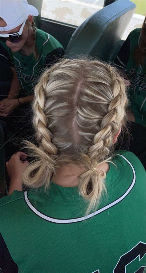 Easy Hairstyle With Braids | Volleyball hairstyles, Aesthetic hair, Curly hair styles