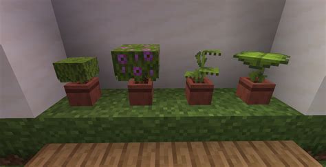 New plants in flower pots, using Armor Stands : r/Minecraft