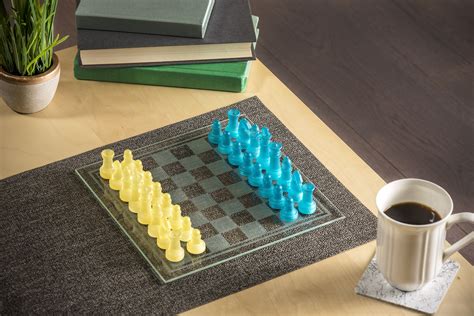 Put your own personal spin on your chess board with Krylon Sea Glass Finish in Lemon and Aqua ...