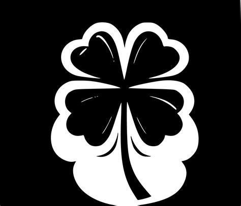 Shamrock - Black and White Isolated Icon - Vector illustration 24163385 Vector Art at Vecteezy