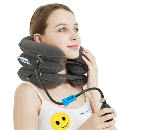Buy Cervical Neck Traction Device & Collar Pillow-Dr.Comfy, Adustable Inflatable and Soft Neck ...
