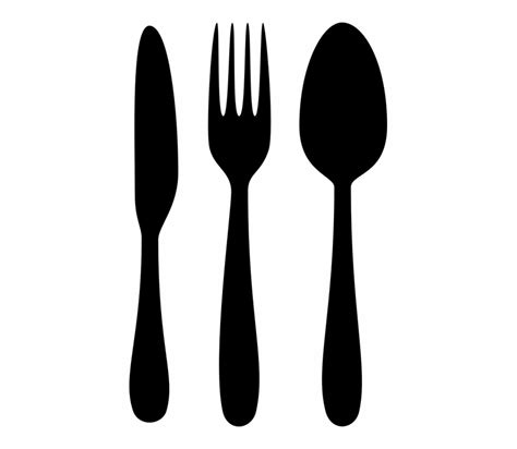 Free Fork And Spoon Silhouette, Download Free Fork And Spoon Silhouette png images, Free ...