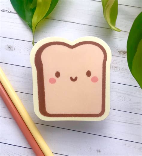 Bread Sticker Toast Sticker Kawaii Bread sticker bread | Etsy