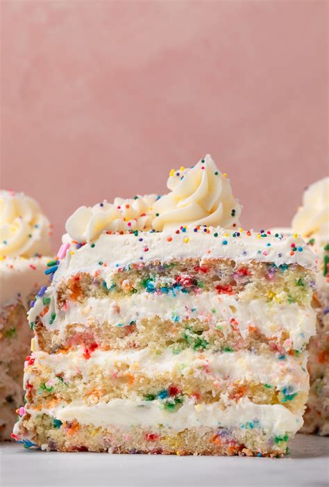 Funfetti Cake with Cream Cheese Frosting - Baker by Nature