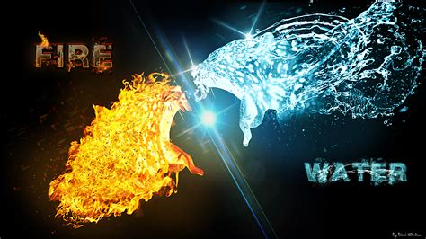 Fire And Water Cross Wallpaper