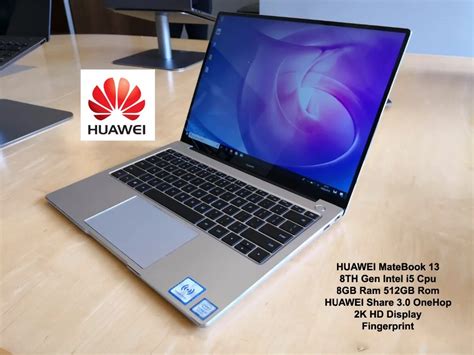 2019 New HUAWEI MateBook 13 Inch Laptop Notebook PC With 8th Generation Intel Core i5 8265U ...