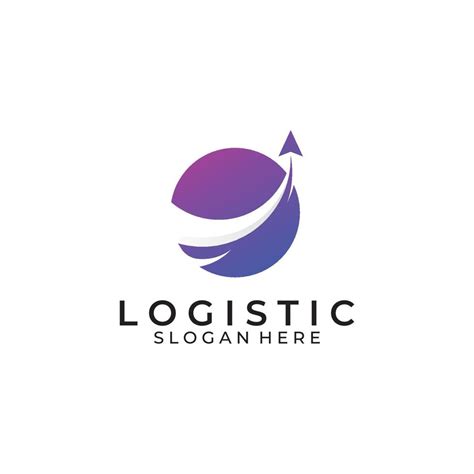 Logistics company vector logo, arrow icon logo, fast digital delivery logo. Using simple and ...