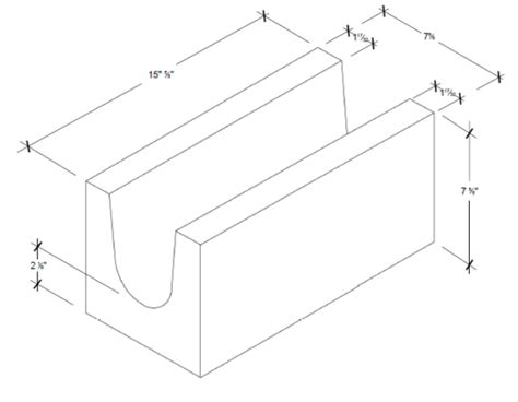 8 x 8 x 16 Bond Beam U-Block CMU | Cromwell Concrete