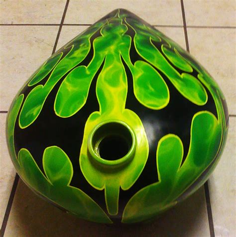 Tribal Flames over Green True Fire Airbrush - David Brooks BAMC Atoka ...