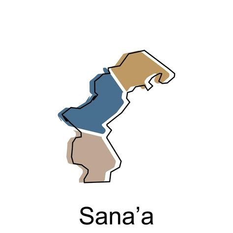 Map of Sana'a Province of Yemen illustration design, World Map International vector template ...