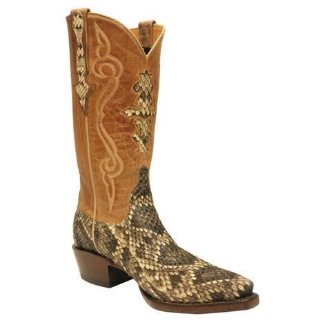 Lucchese Mens Eastern Rattlesnake Boots - Pinto Ranch