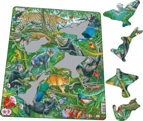 FH41 - A Dense African Rainforest :: Animals :: Puzzles :: Larsen Puzzles