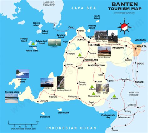 Le plan de Banten, comment pour trouver un bon endroit à visiter