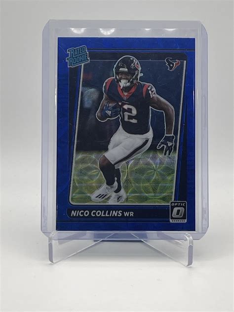 2021 Optic Football Nico Collins Blue Scope Rated Rookie RC