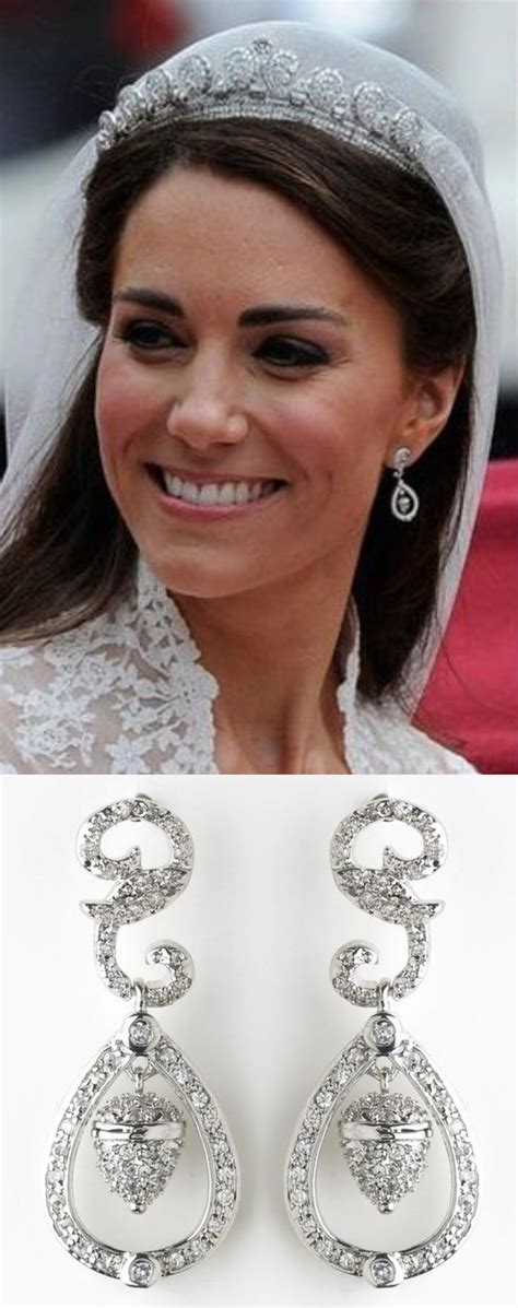 Kate Middleton's earrings cost £15K on her wedding | Royal jewelry, Kate middleton earrings ...