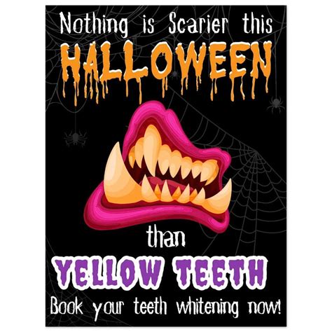 Dentist Poster Halloween Decor Dental Office Signs Funny - Etsy