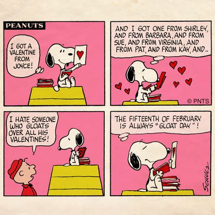 Happy Gloat Day! | Snoopy valentine, Snoopy valentine's day, Snoopy comics