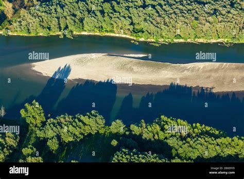 Aerial photo of the Drava River in Croatia Stock Photo - Alamy