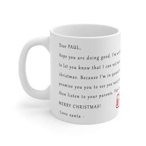 PERSONALIZED CHRISTMAS MUG Christmas Mug Mug Personalized Mug Personalized Gift Gift for Kids ...