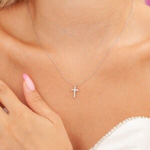 14K Solid Gold Cross Necklace, Religious Jewelry Gift, Classic Crucifix Cross Necklace in Solid ...