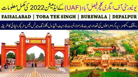 University of Agriculture Faisalabad (UAF) Admissions 2022 :: Complete ...