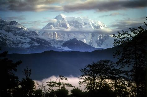 Annapurna III from the Pokhara Valley, Nepal, 1984. The skies cleared just minutes before my bus ...