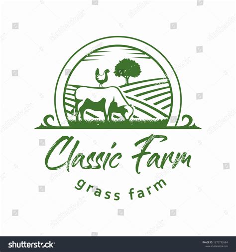 Classic Farm Logo Vector Stock Vector (Royalty Free) 1270732684 | Shutterstock