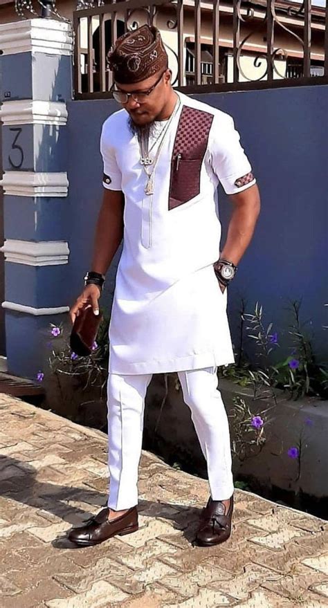 African Men Clothing Kaftan African Men Shirt and Down White | Etsy