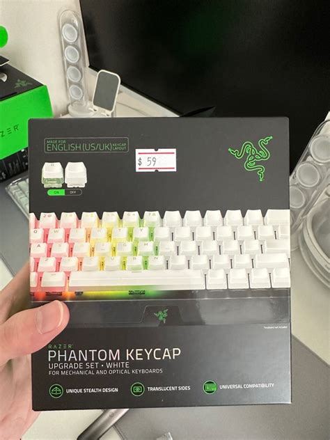 Razer Phantom Keycaps White, Computers & Tech, Parts & Accessories, Computer Keyboard on Carousell